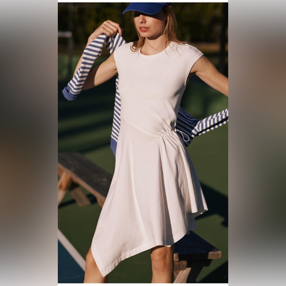 Daily Practice by Anthropologie Short Sleeve Assymetrical Midi Dress Size 1X NWT